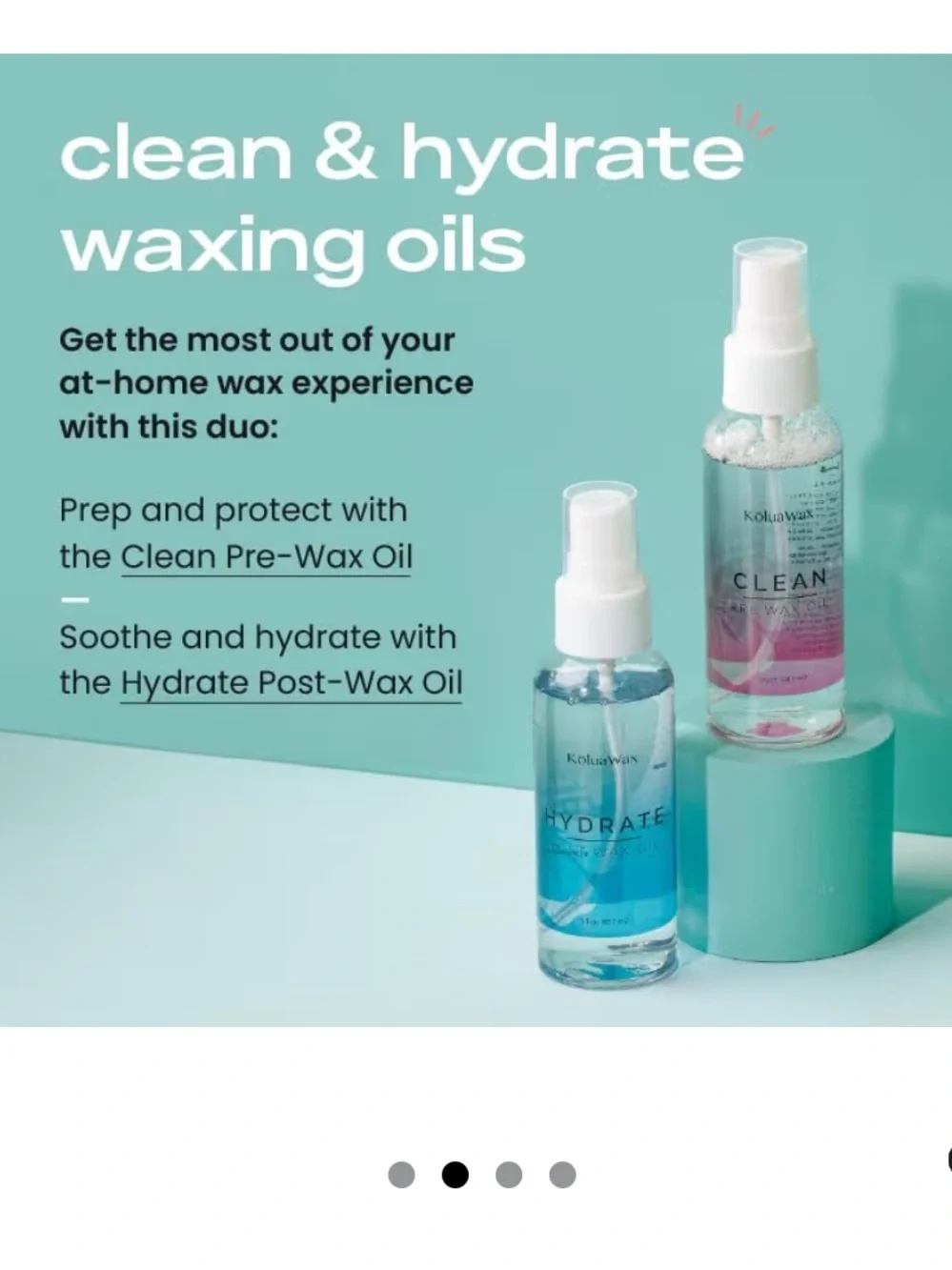 KoluaWax pre and post wax oil